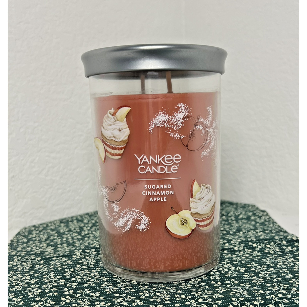 Yankee Candle SUGARED CINNAMON APPLE‎ Large 2 wick Tumbler 20oz New Housewarmer